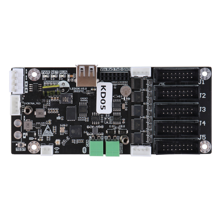 Small Size Stand-alone Cards KD05 with 5 HUB75 Ports ROM 128 MB 102,400 Pixels